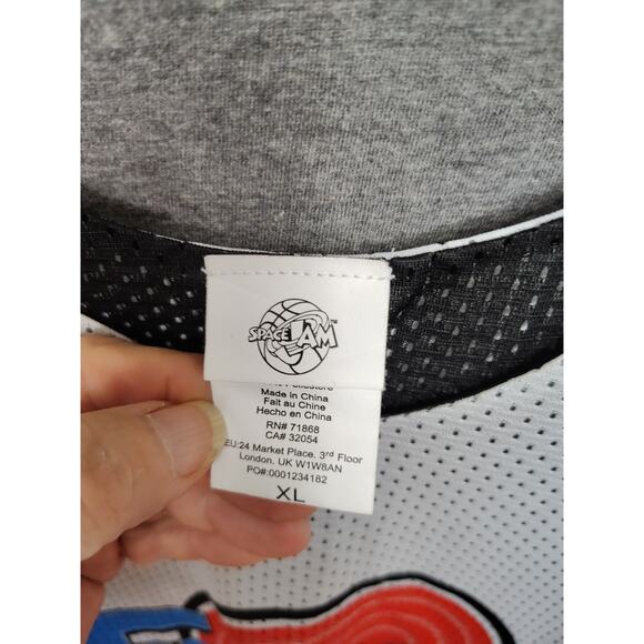 Tune Squad Jersey XL Space Jam Basketball Mesh Tank Top Looney Tunes White - Picture 3 of 8